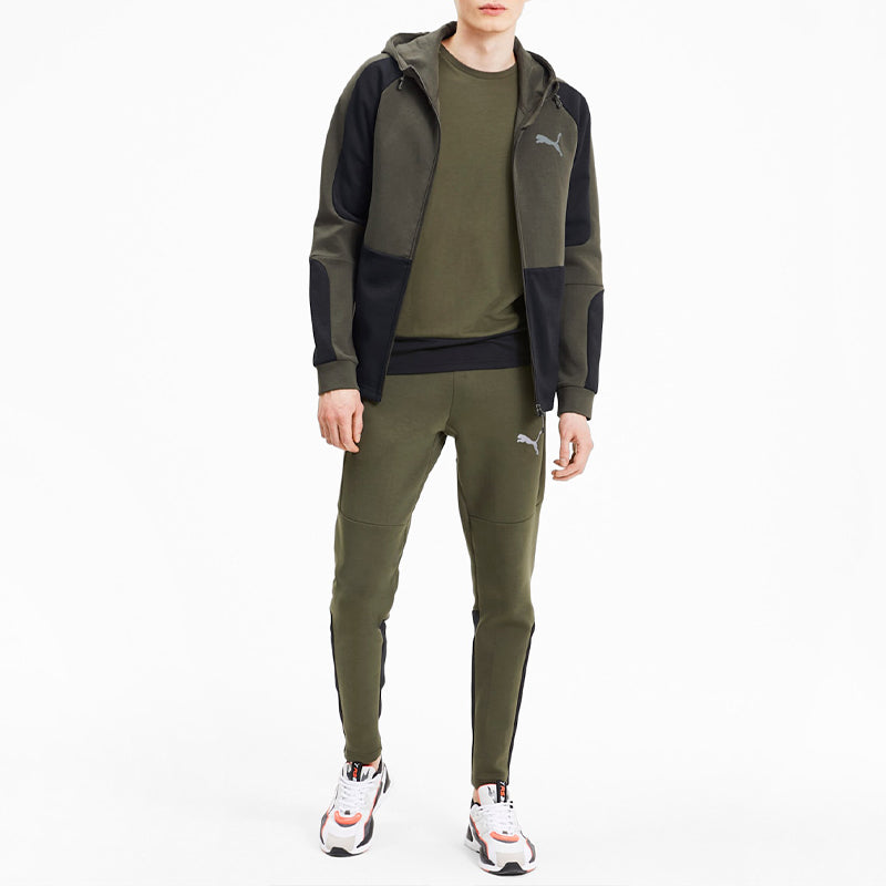 PUMA Evostripe Full-Zip Hooded Jacket Dark Green 585120-70