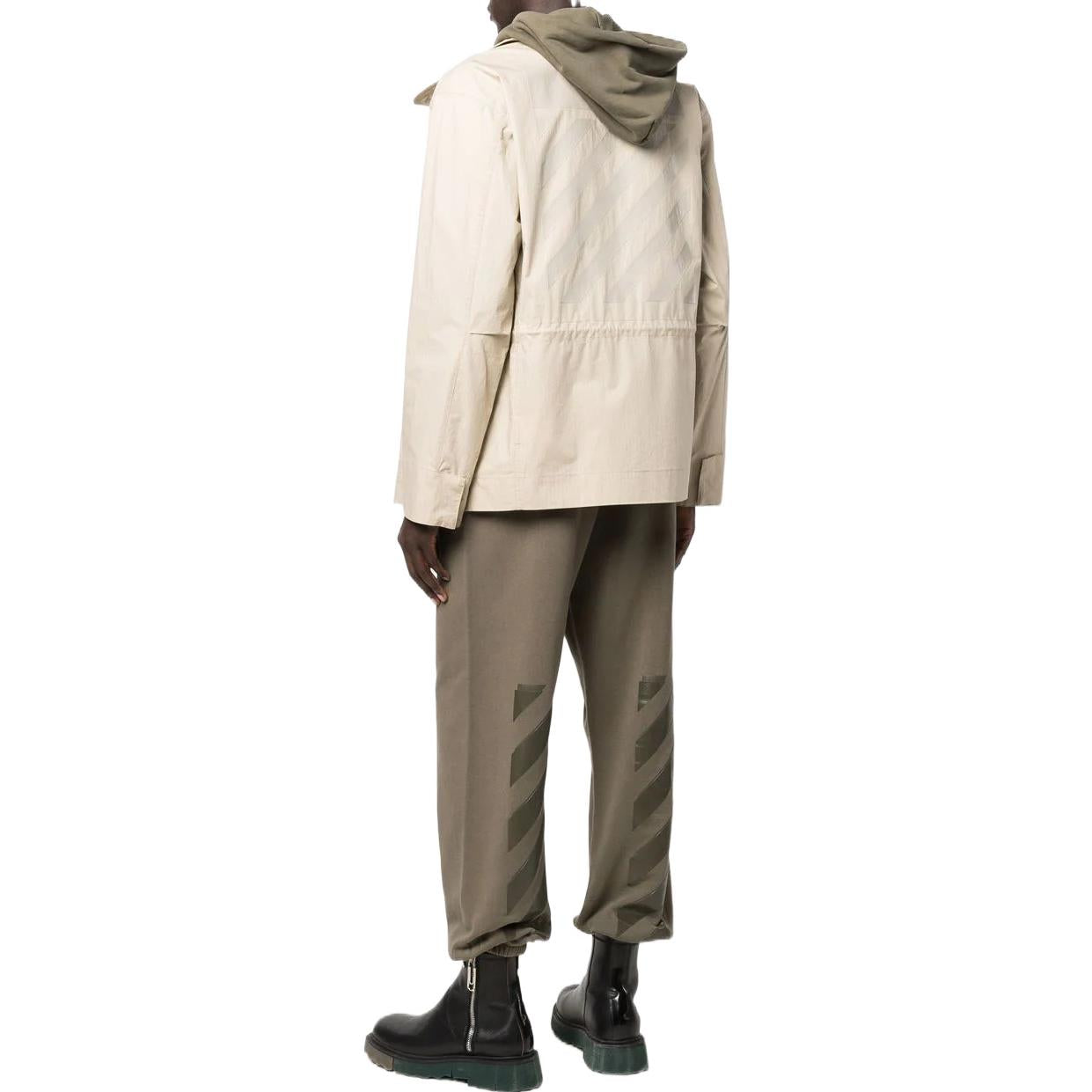 Off-White SS22 Arrow Pattern Jacket Brown OMEL021S22FAB0011717