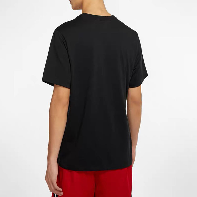 Air Jordan Printing Logo Round Neck Short Sleeve 'Jumpman Black' CJ6307-010