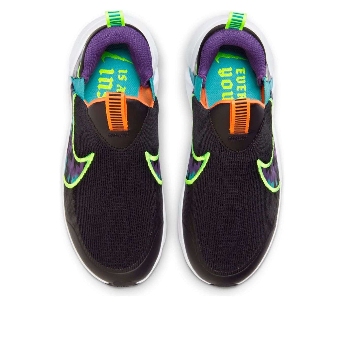 (GS) Nike Flex Plus Next Nature 2 'Black Purple Green' FB2354-001