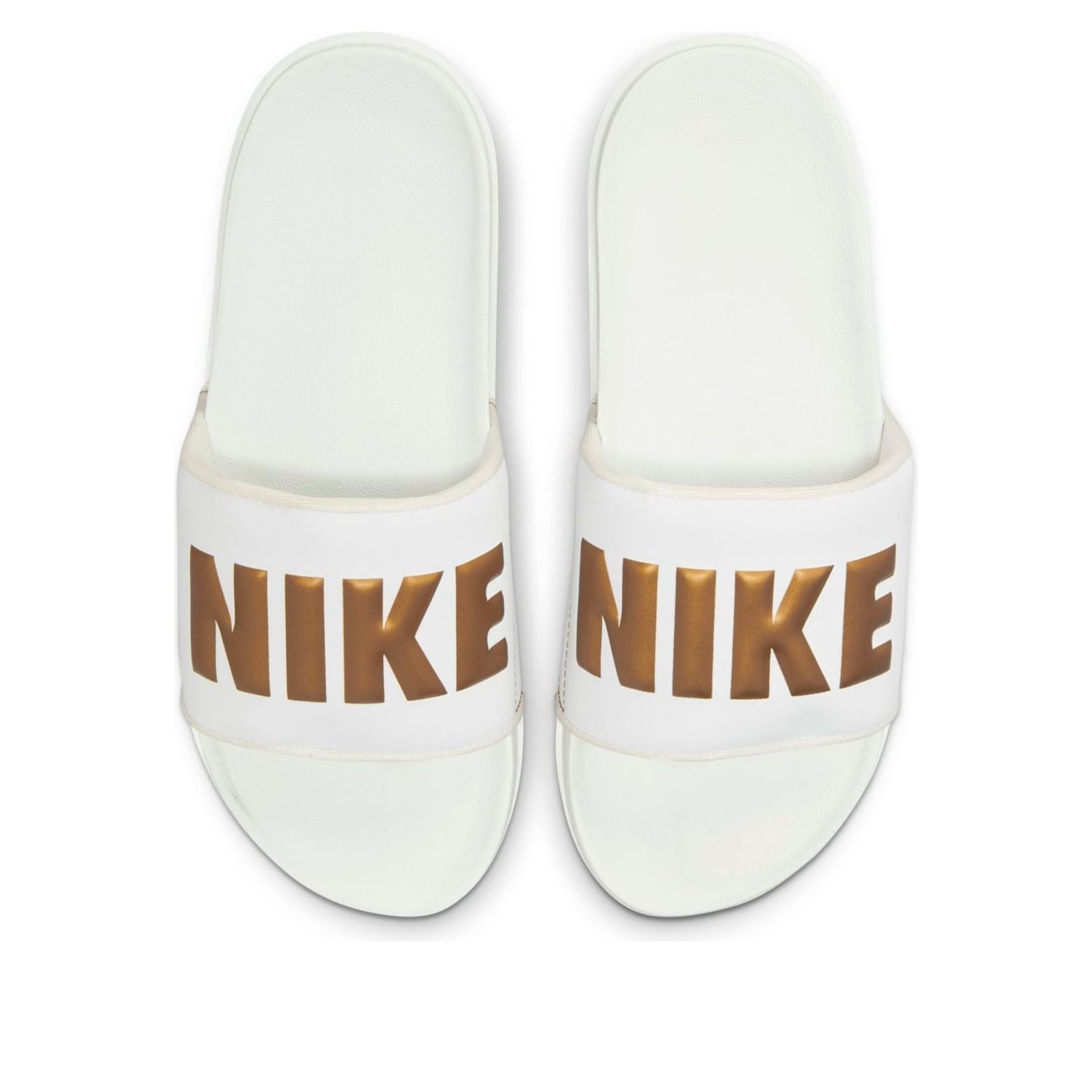 (WMNS) Nike Offcourt Slide 'Summit White Metallic Gold' BQ4632-105