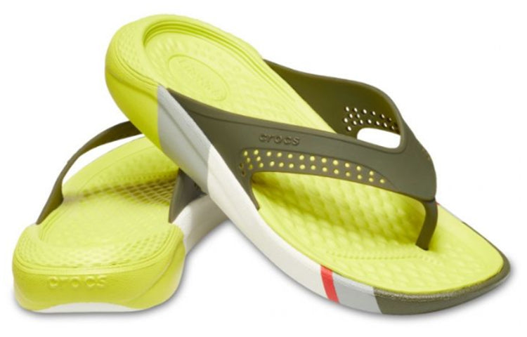 Crocs LiteRide Colorblock Flip Flip-Flops Yellow 205625-37P