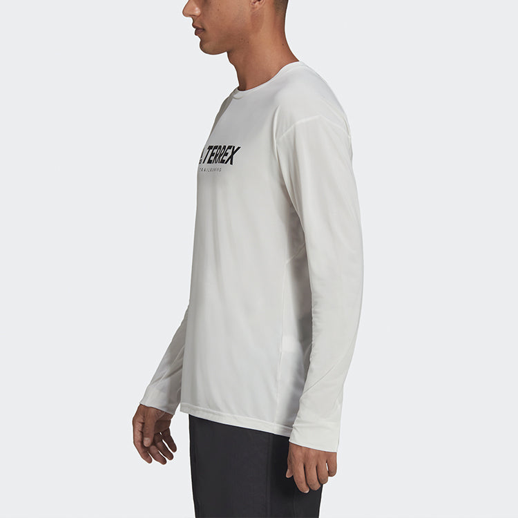 adidas Alphabet Logo Outdoor Sports Long Sleeves Beige GJ7614