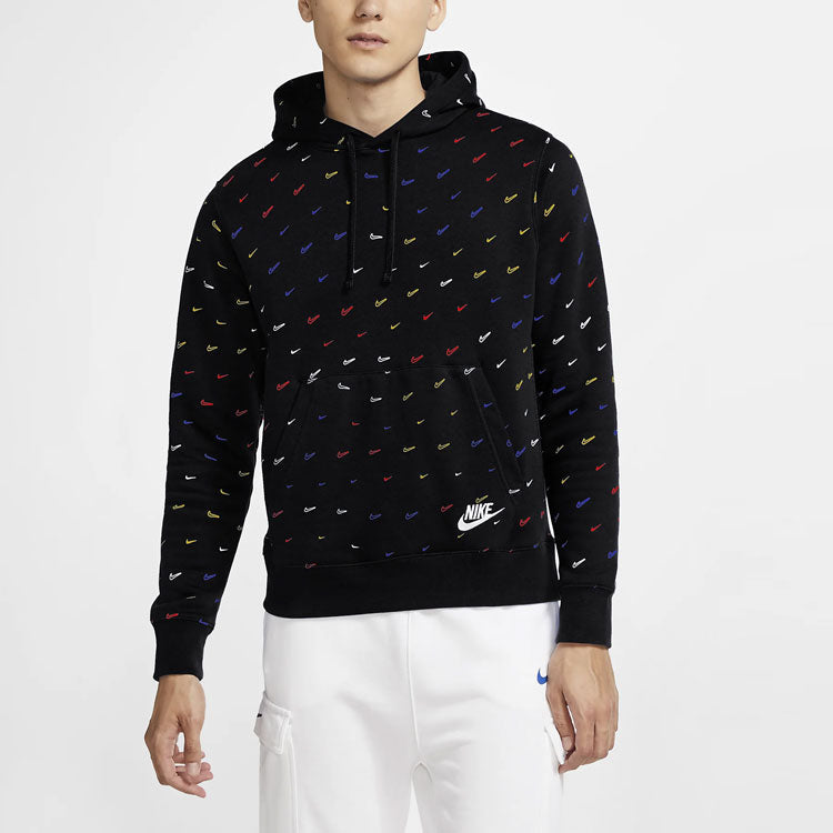 Nike Athleisure Casual Sports hooded Long Sleeves Pullover Black DC2767-010
