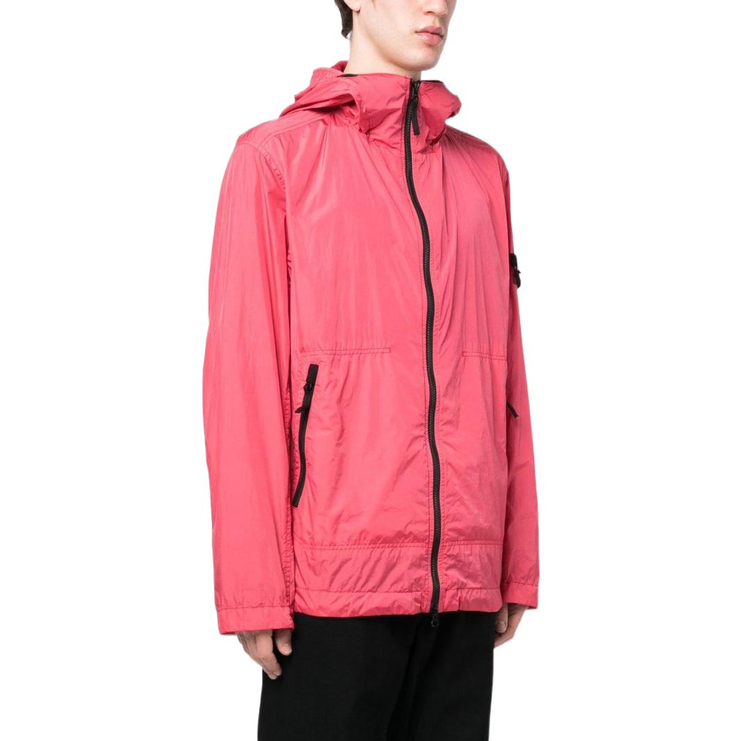 STONE ISLAND Waffen Patch Nylon Hooded Zip-up Jacket 'Pink' 781540522-V0087