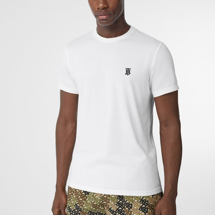 Burberry Monogram Motif Pattern Cotton Male White 80140211