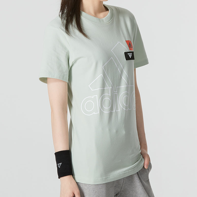 (WMNS) adidas Brd T-Shirt Asia Sizing 'White Black' HM5288