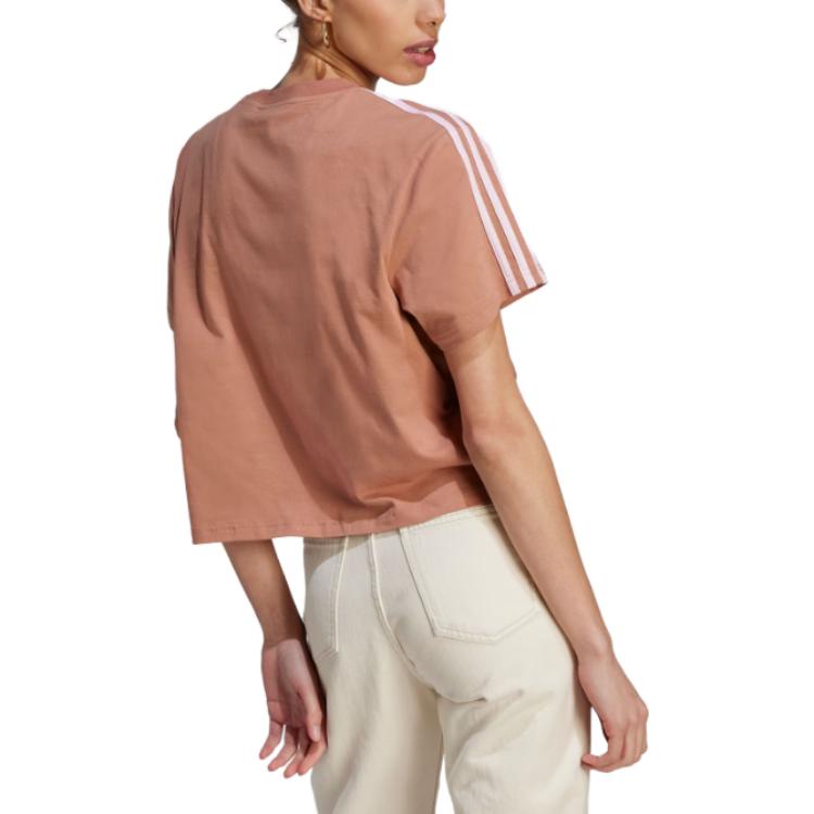 (WMNS) adidas Essentials 3-Stripes Single Jersey Crop Top 'Clean Pink' IL3412