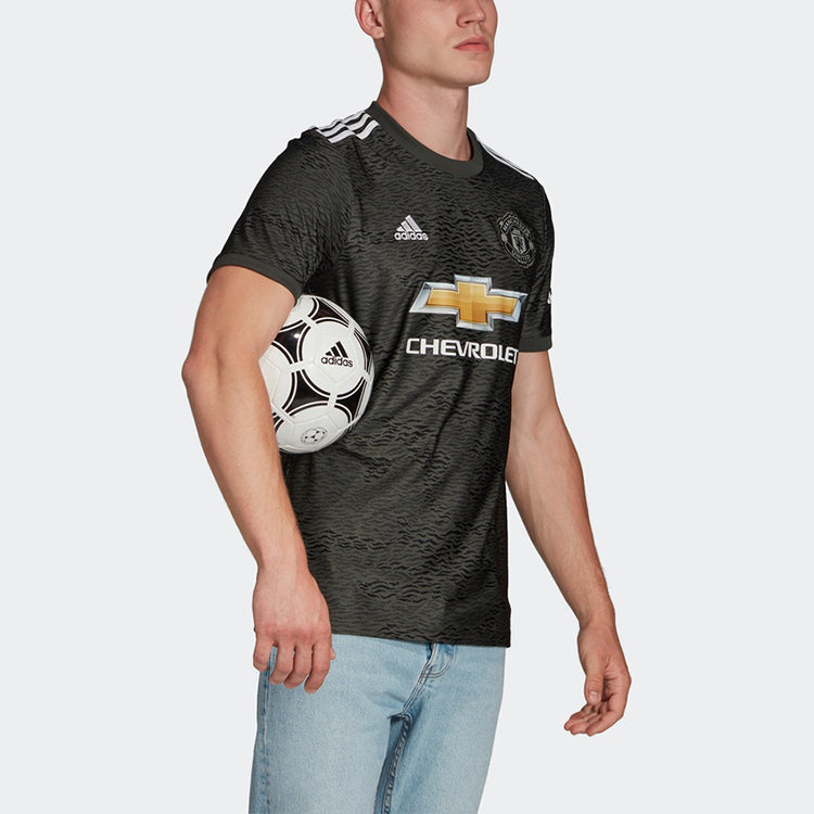 adidas MUFC A JSY 20-21 Season Manchester United Away SW Fan Edition Sports Short Sleeve Jersey Green EE2378