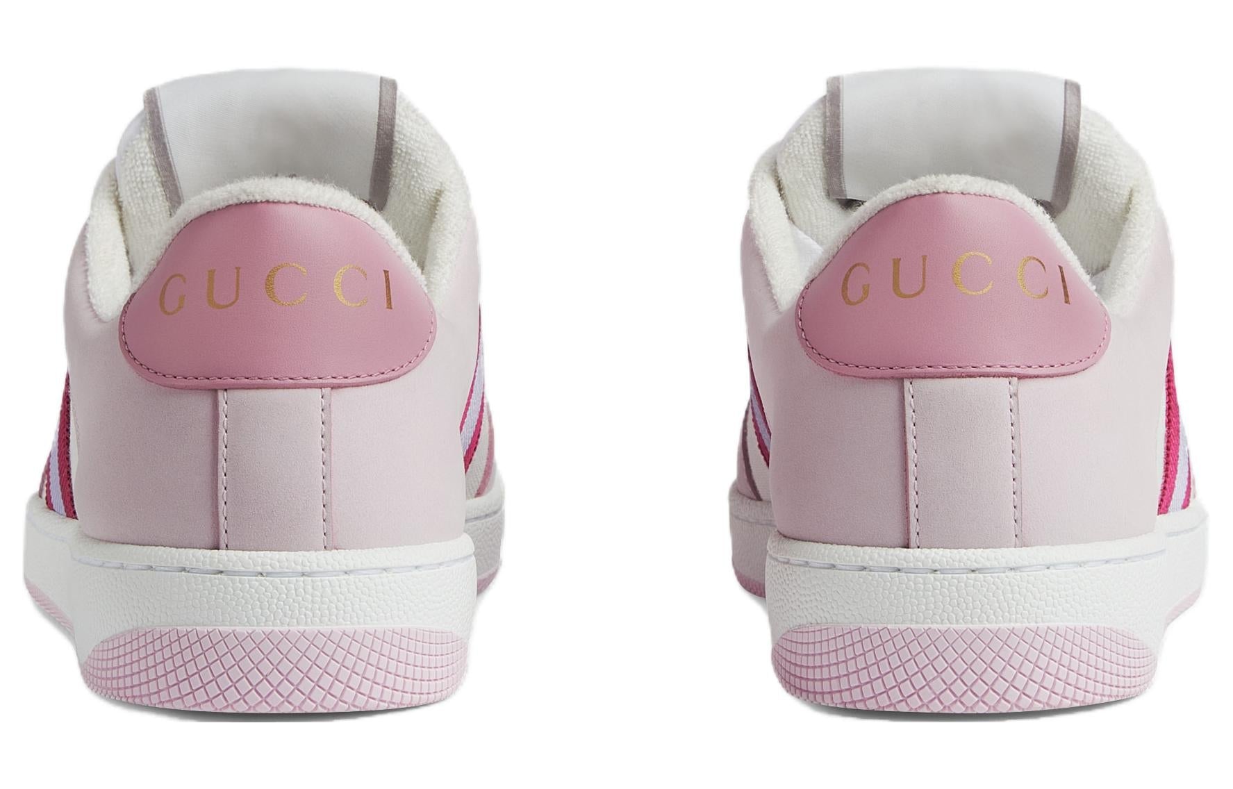 (WMNS) Gucci Screener Low-Top Sneakers 'White Pink' 677423-HVKI0-9090