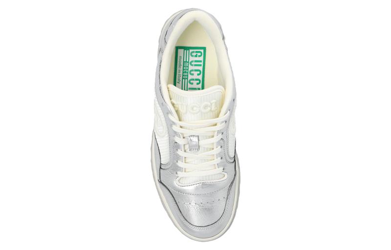 (WMNS) Gucci Mac80 Embroidered Sneakers 'White Silver' 750834-AACA9-8141