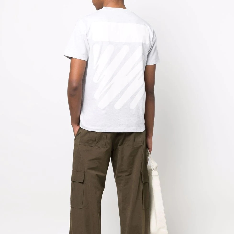 Off-White Wave Diag-print Tee OMAA027S22JER0100801