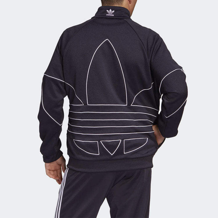 adidas originals Large Stand Collar Casual Sports Jacket Black GE0810