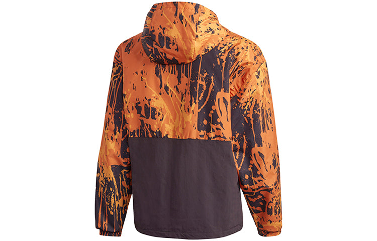 adidas originals Tlm 02 Wb Flame Colorblock Stand Collar hooded Casual Sports Jacket Orange GD5803
