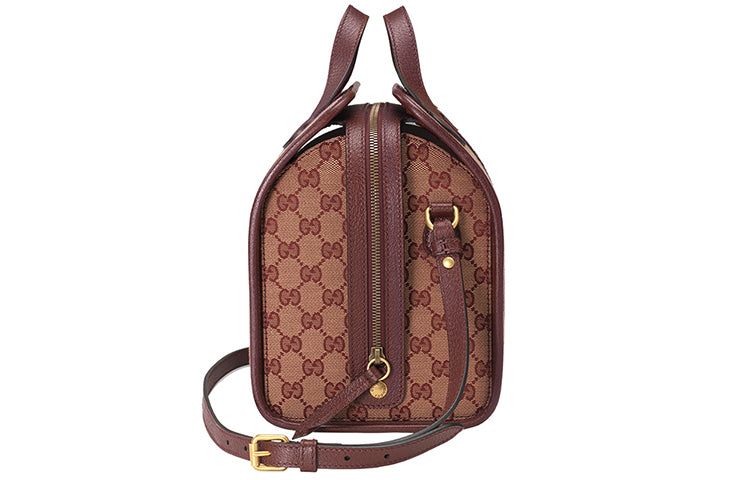 (WMNS) Gucci Logo Stripe Webbing Canvas Large Capacity travel handbag Unisex / Red Classic 565224-9Y9MT-9864