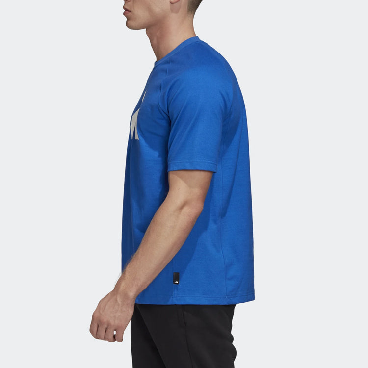 adidas Classic Pyramid logo Printing Short Sleeve Blue FL3887