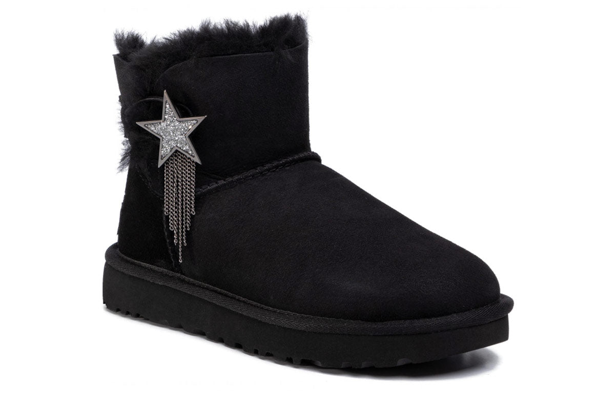 (WMNS) UGG Mini Bailey Star Snow Boots Black 1108930-BLK