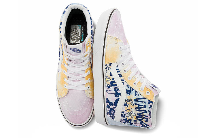 Vans SK8-HI Pastel Tie Dye Comfycush 'White Blue Pink' VN0A7TNOB1Y