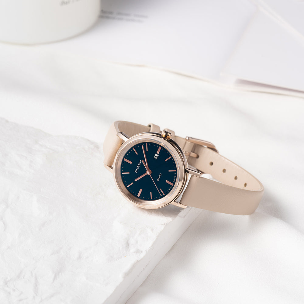 CASIO SHEEN Stylish Simplicity Thin and light Strap Student Watch Analog SHS-D300CGC-2APR