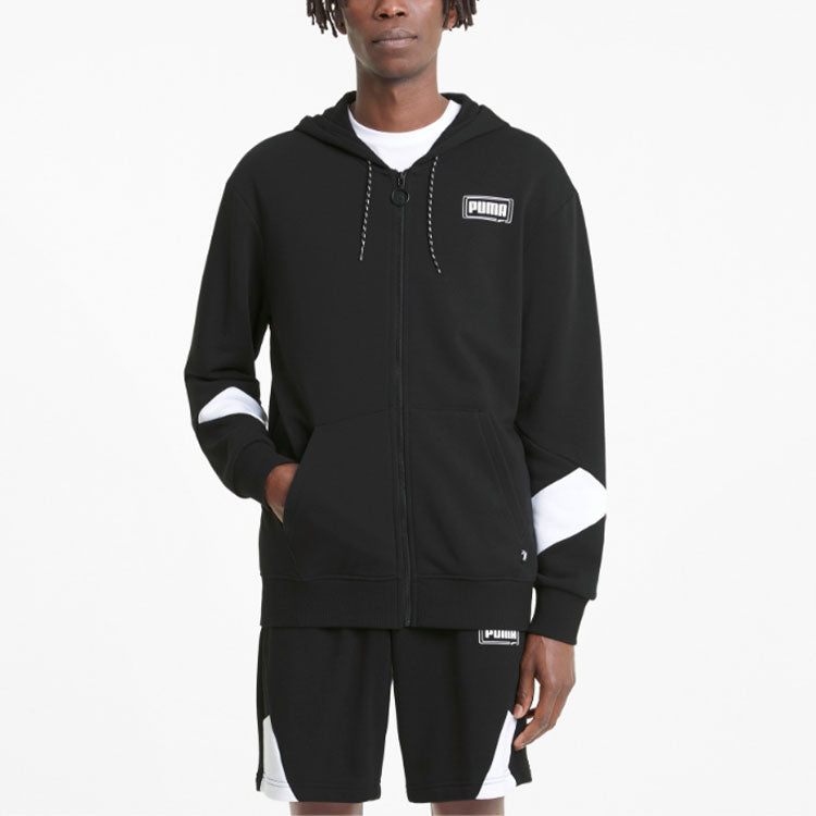 PUMA Rebel Full-Zip Hoodie 'Black White' 588859-01