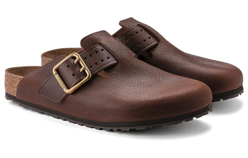 Birkenstock Boston Bold Natural Leather 'Roast' 1022589