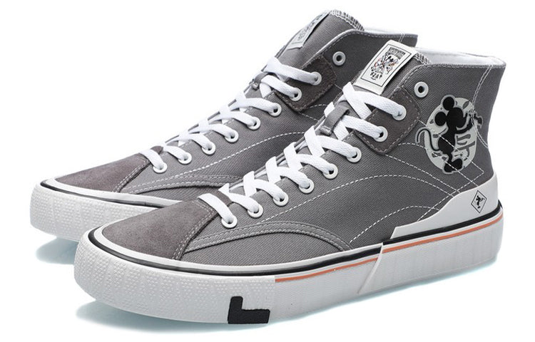 Li-Ning x Mickey Mouse Canvas HI Shoes 'Grey White' AECR007-2