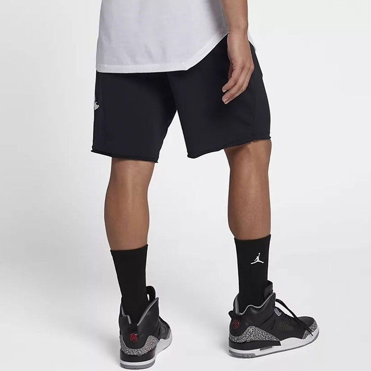 Air Jordan Jumpman Logo Printing Knit Loose Shorts Black DD2324-010