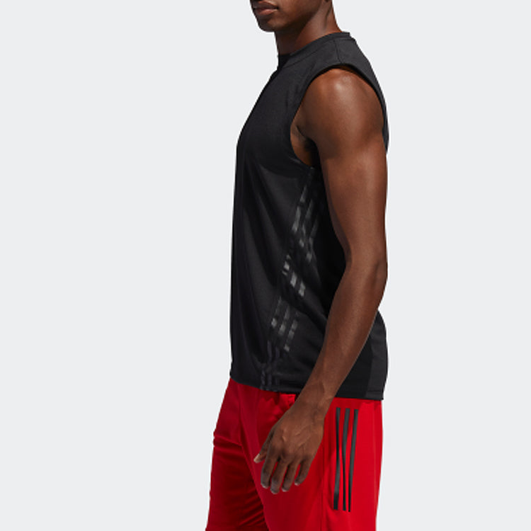 adidas Solid Color Training Sports Vest Black FL4317