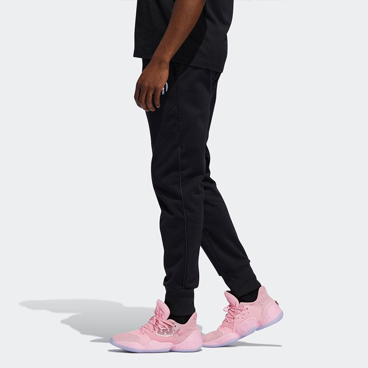 adidas Harden Fle Logo Fleece Lined Casual Sports Pants Black DX6828