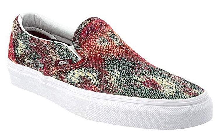 Vans Classic Slip-on Shoes Red/Green VN0004MPJR4