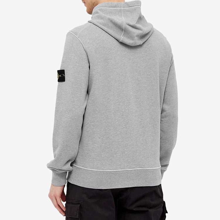 STONE ISLAND Garment Dyed Popover Hoodie 'Grey Marl' 741564151-V0M64