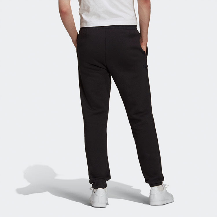 Men's adidas originals P Sweatpants Solid Color Stay Warm Fleece Lined Bundle Feet Sports Pants/Trousers/Joggers Black H09052