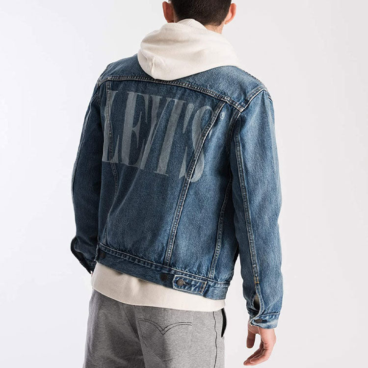 Men's Levis Lapel Denim Jacket Blue 72334-0465