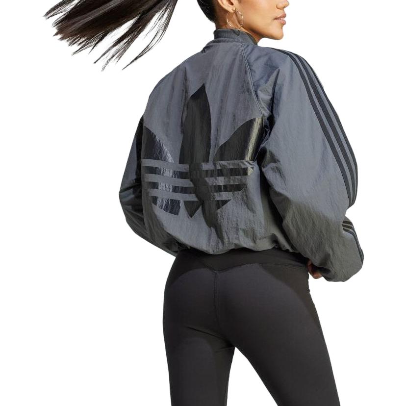 (WMNS) adidas Back Trefoil Oversized SST Jacket 'Grey' II5651
