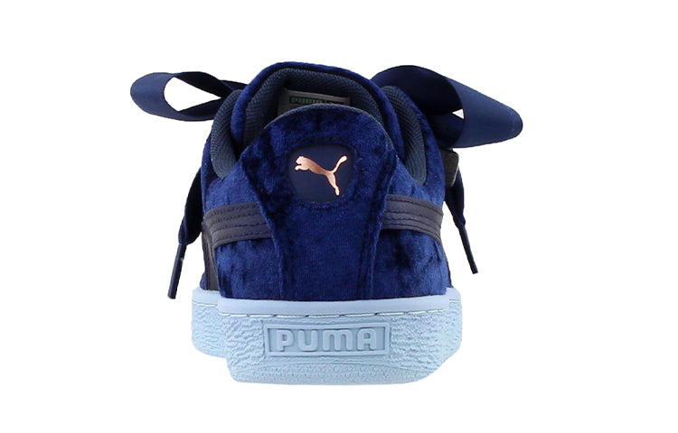 PUMA Basket Heart Velour Low-Top Sneakers K Blue 367624-02