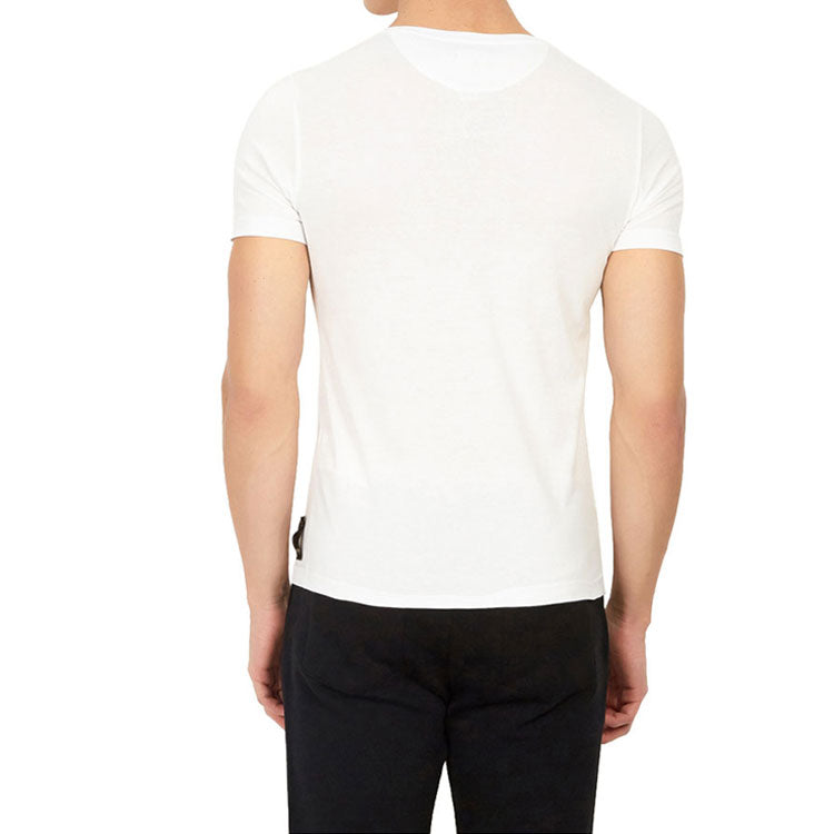 Men's FENDI Round Neck Pattern Short Sleeve White FY0938A4SDF0QA0