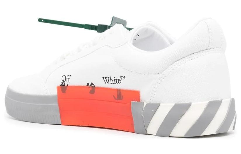 Off-White Vulc Low Canvas Sneaker 'White Grey Orange' OMIA085F22FAB0010156