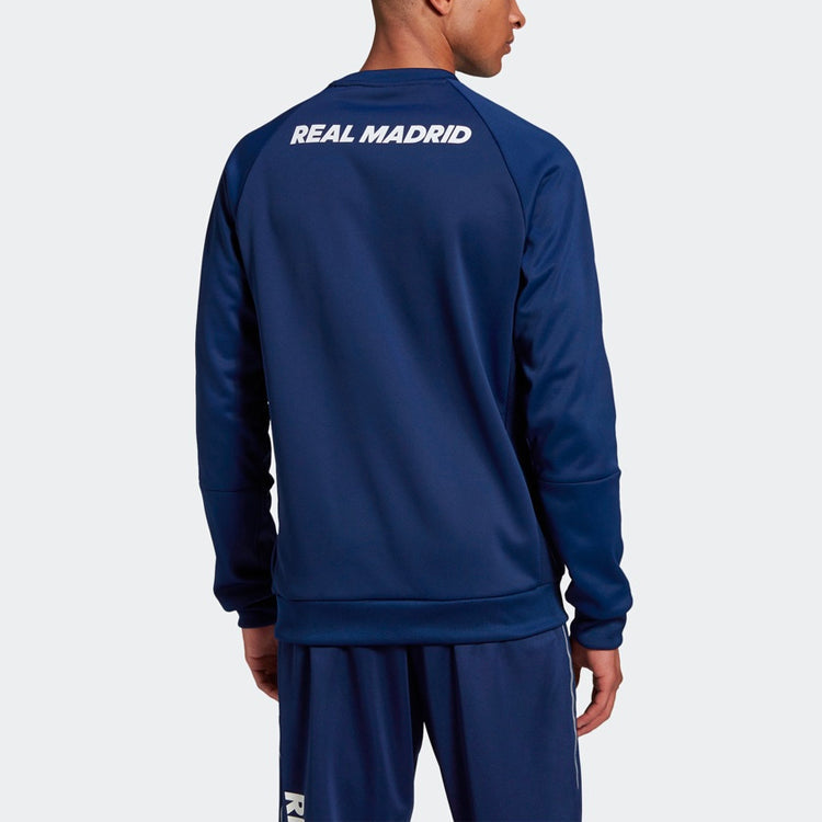 adidas Real Travel Swt Real Madrid Soccer/Football Sports Pullover Navy Blue FR3875