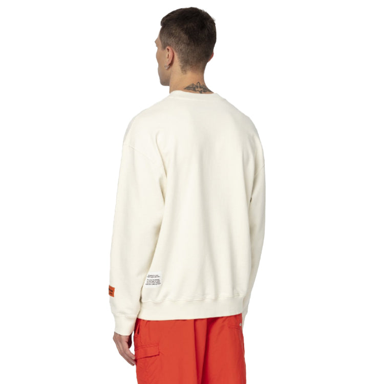 Men's HERON PRESTON Printing Round Neck Pullover White HMBA007S208960210188