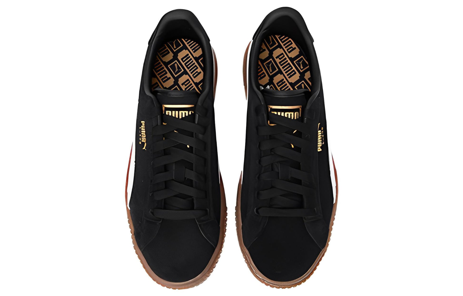(WMNS) PUMA Platform Skate Shoes 'Black White Brown' 395225-04