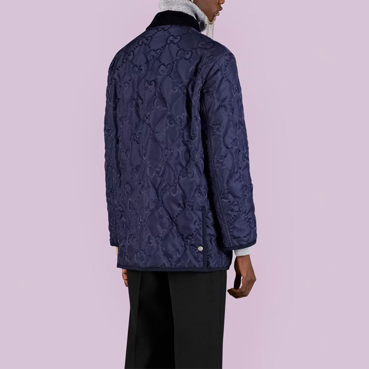 Gucci Quilted GG Jumbo Jacket 'Blue' 722499-ZALX3-4348