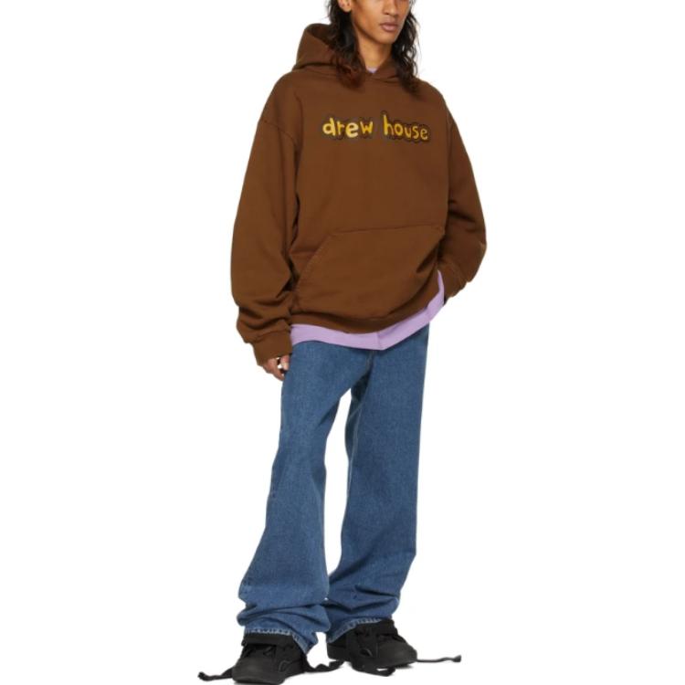 Drew House Cartoon Font Hoodie 'Brown' DR-SS22-671