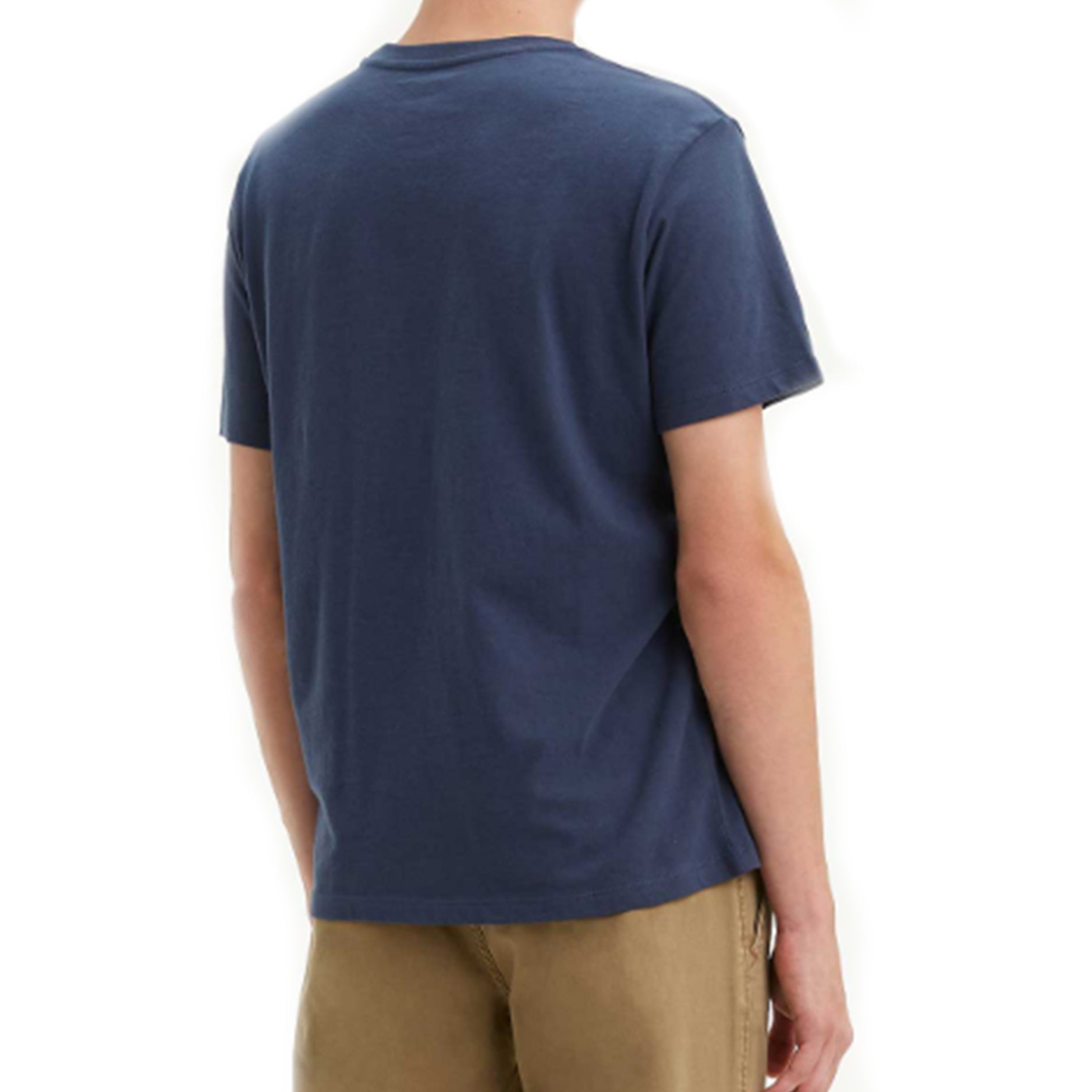 Men's Levis Levi's SS20 LOGO Printing Pure Cotton Short Sleeve Navy Blue 22491-0663