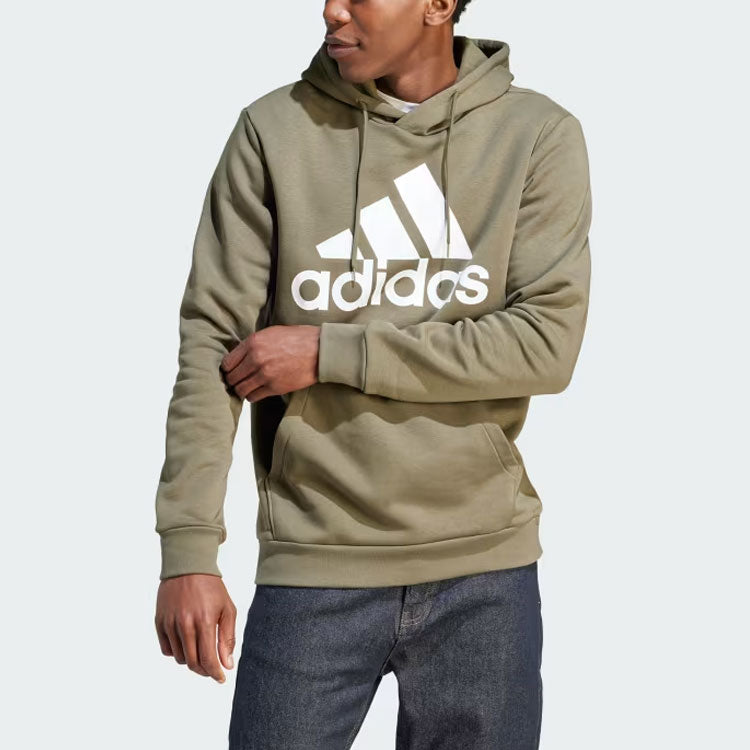 adidas Fleece Big Logo Hoodie 'Olive Green' IJ8913