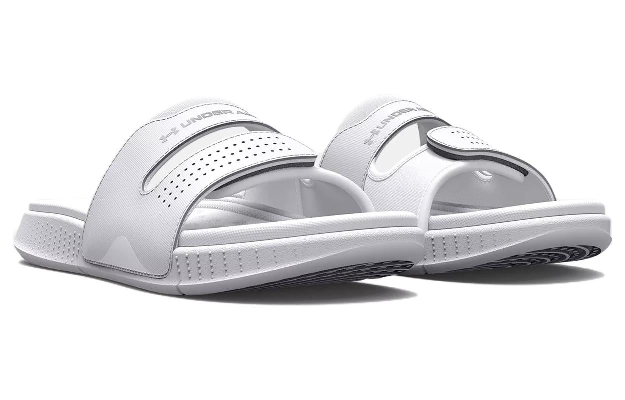 (WMNS) Under Armour Ansa Studio Slide 'White Halo Grey' 3025045-101