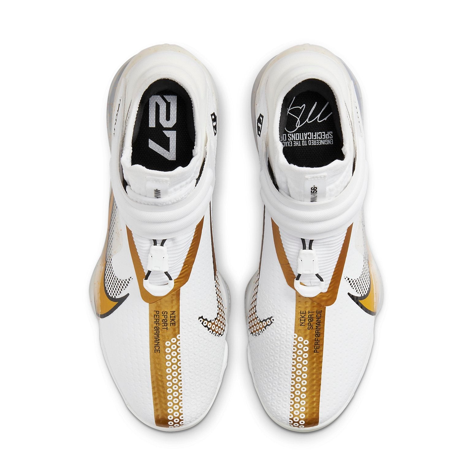 Nike Force Zoom Trout 7 Pro Mid 'White Metallic Gold' CI3134-106