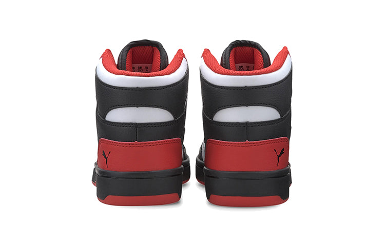 (GS) PUMA Rebound Layup Mid Mid-high Black/White/Red 370486-08