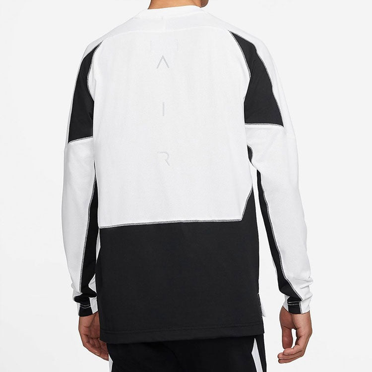 Air Jordan Jumpman Colorblock Quick Dry Round Neck Long Sleeves White CV2352-100