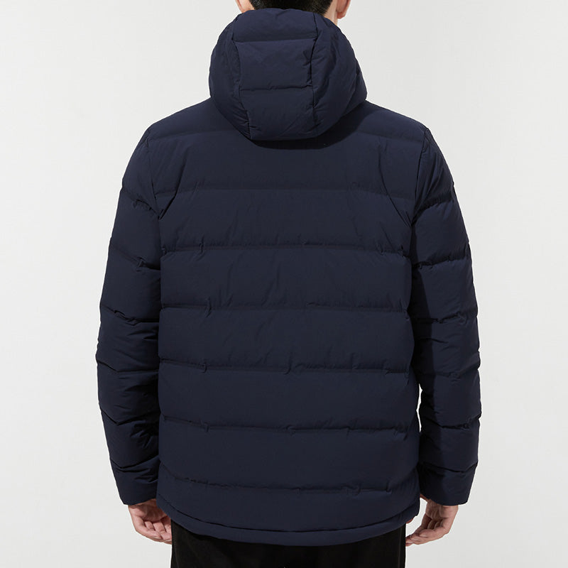 adidas Helionic S H J Outdoor Sports hooded down Jacket Dark Blue FT2519