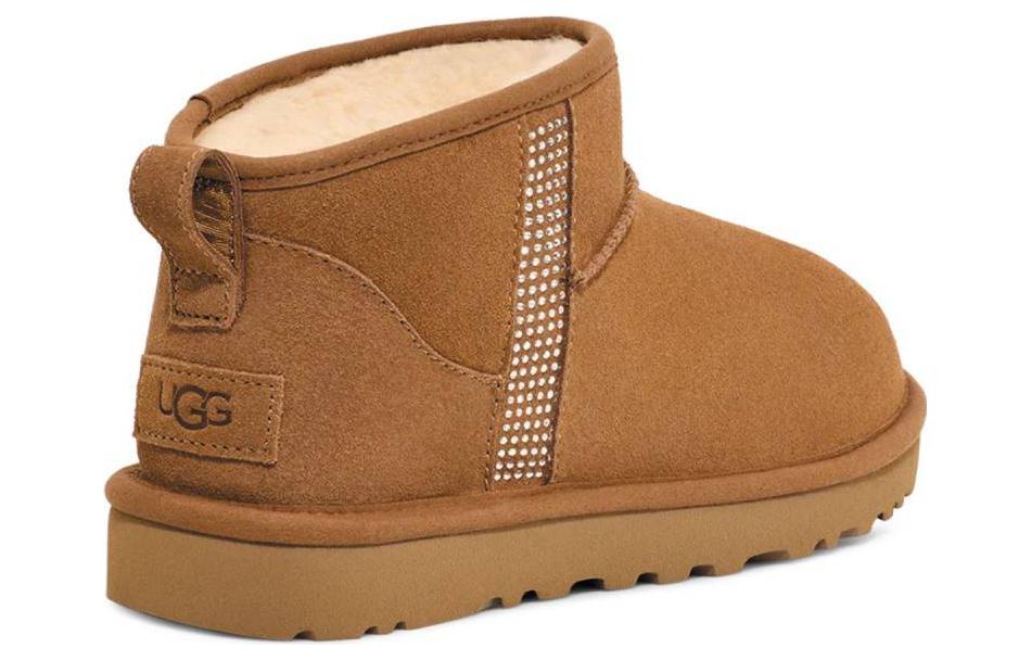 (WMNS) UGG Classic Ultra Mini Bling 'Chestnut' 1153777-CHE